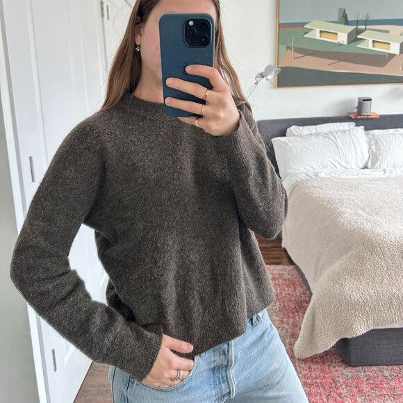 Samsøe Samsøe Women's Brown and Grey Jumper - Picture 1 of 4